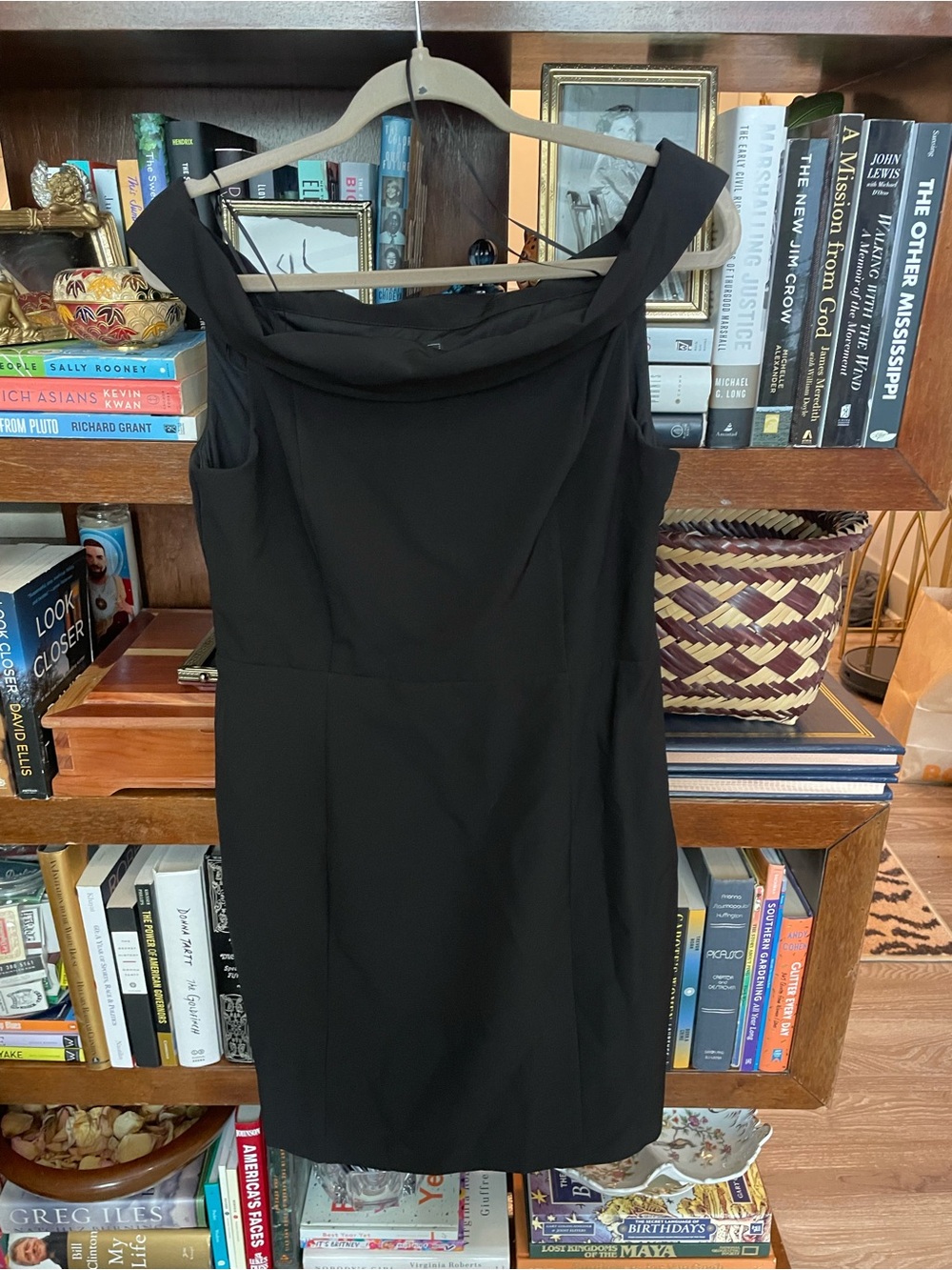 Sam Edelman Black Off-Shoulder Sheath Dress